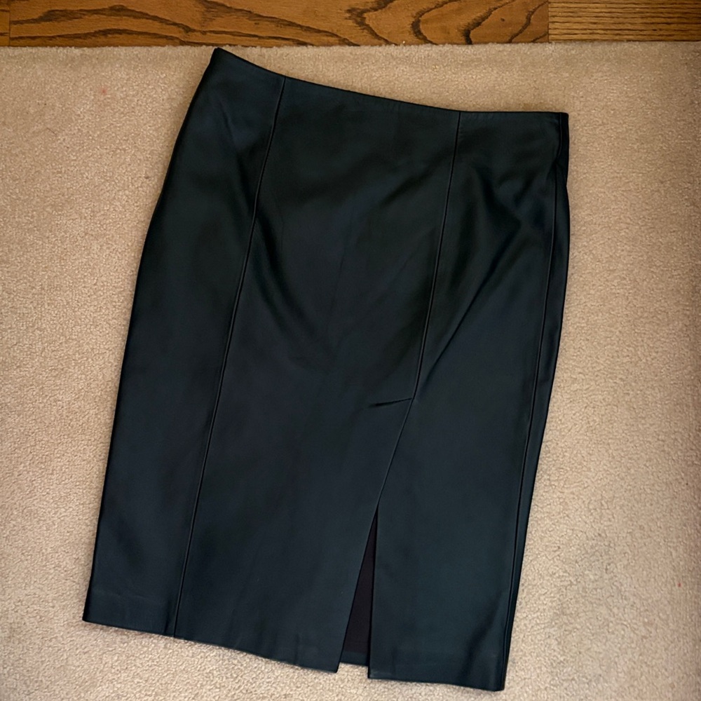 Vintage bebe Real Genuine Leather Black Skirt